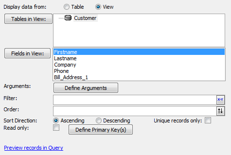 Alpha Anywhere View Query